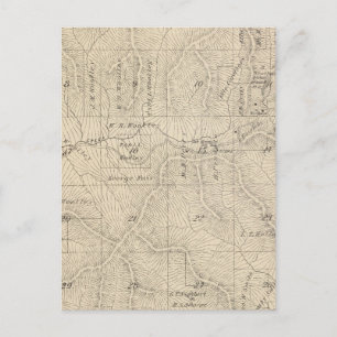 Carte Postale T15S R27E Tulare Comté Plan de section