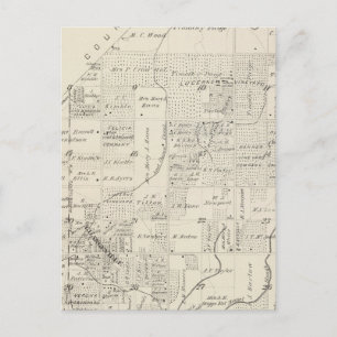 Carte Postale T18S R21E Tulare Comté Plan de section