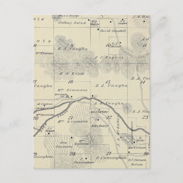 Carte Postale T22S R28E Tulare (Devant)