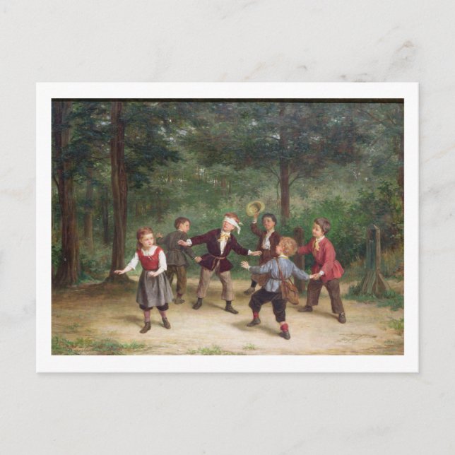 Carte Postale T33268 Blind Man's Buff 91316me; enfants; jouer (Devant)