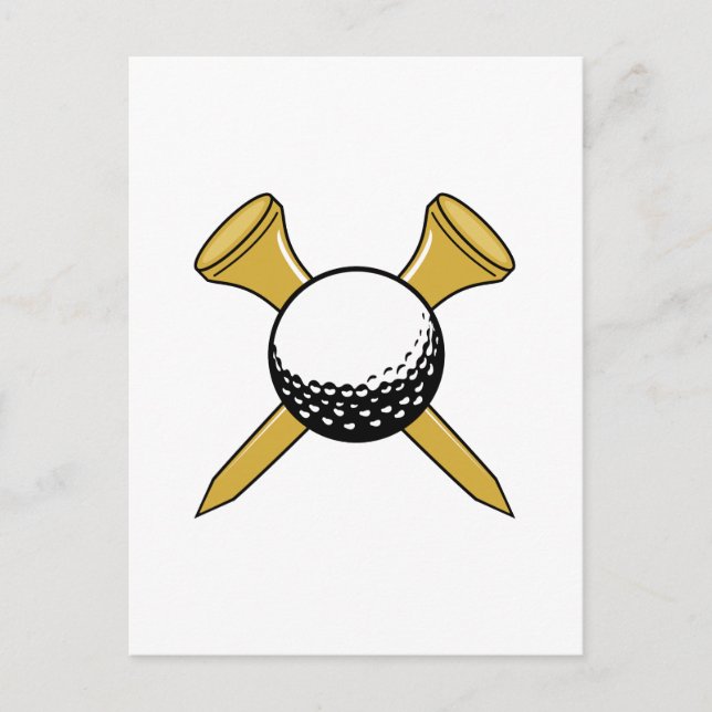 Carte Postale T et balle croisées (Devant)