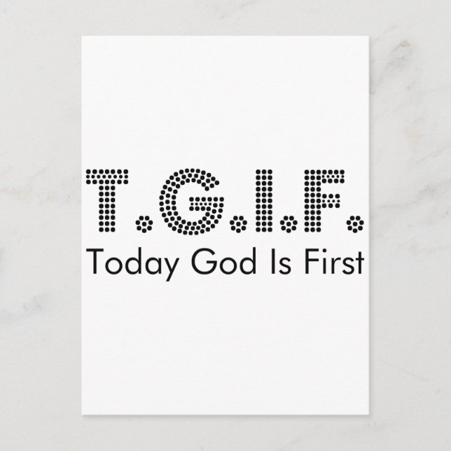 CARTE POSTALE T.G.I.F. (Devant)