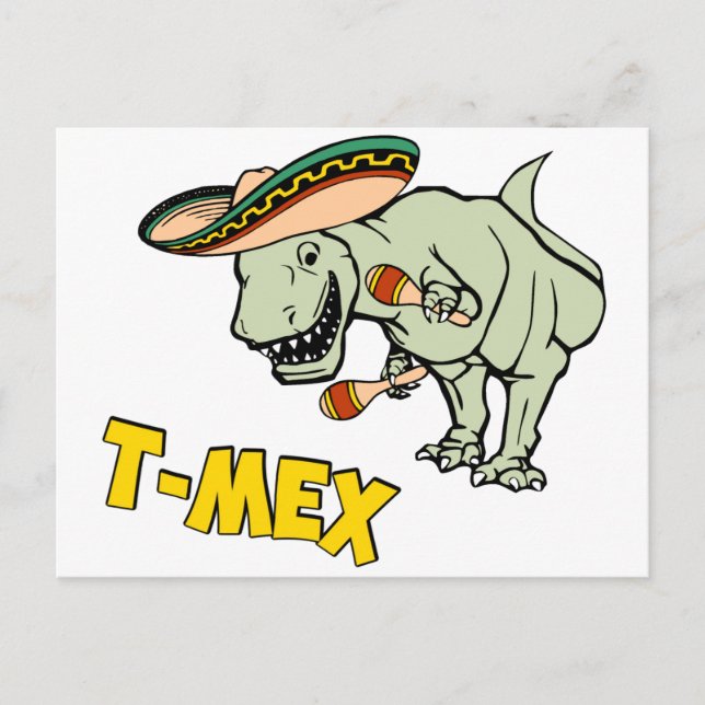 Carte Postale T-Mex T-Rex Mexicain Tyrannosaurus Dinosaur (Devant)