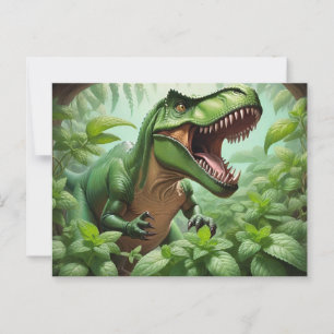 Carte Postale T-Rex à la menthe