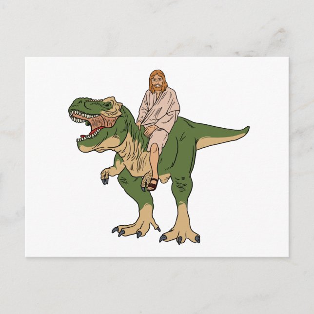 Carte Postale T-Rex de Jésus (Devant)