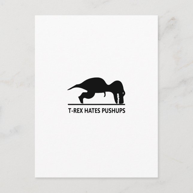 Carte Postale t-rex déteste pushups.ai (Devant)