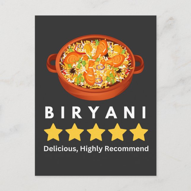 Carte Postale T-Shirt amant biryani (Devant)