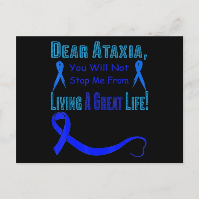 Carte Postale T-shirt Ataxia Awareness107 (Devant)
