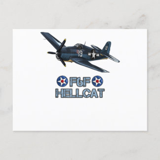 Carte Postale T-shirt avion F6F Hellcat Fighter de la Seconde Gu