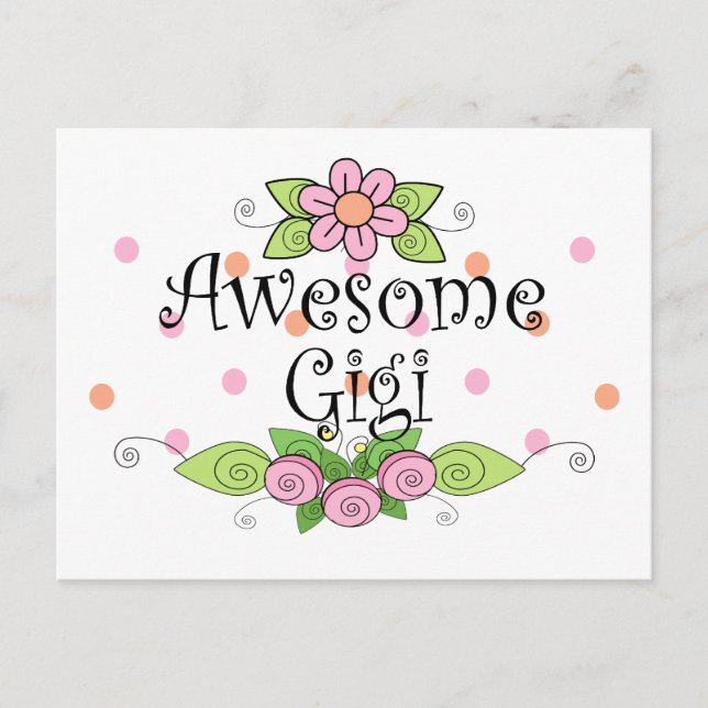 Carte Postale T-shirt Awesome Gigi (Devant)