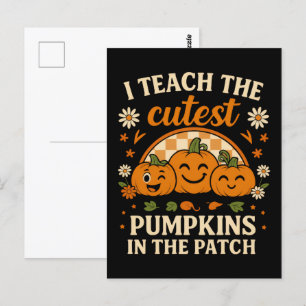 Carte Postale T-shirt Citrouille Automne, Chemise Automne Automn