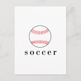 Carte Postale T-Shirt de sport drôle et hilarant Soccer Baseball