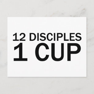 Carte Postale T-Shirt drôle de la Dernière Cène 12 DISCIPLES, 1 