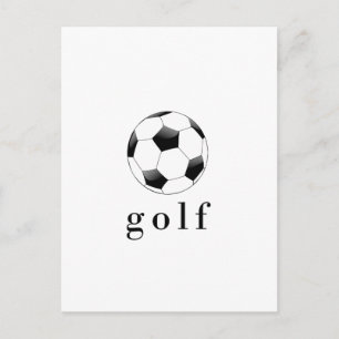 Carte Postale T-Shirt drôle de sport balle de football Golf