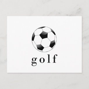 Carte Postale T-Shirt Drôle de Sport Balle de Football Golf