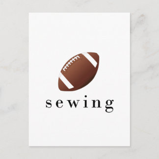 Carte Postale T-Shirt drôle et hilarant de football de couture