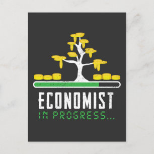 Carte Postale T-shirt économiste économie Chargement de progrès