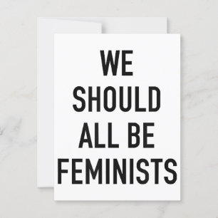 Carte Postale T-shirt féministe - Nous devrions tous être fémini