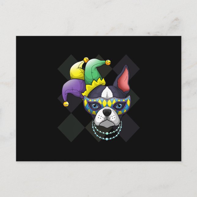 Carte Postale T-shirt Funny Boston Terrier (Devant)