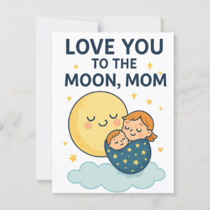 Carte Postale T-shirt maman de la Lune