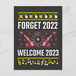 Carte Postale T-shirt Nouvel An Oubliez 2022 Bienvenue 2023