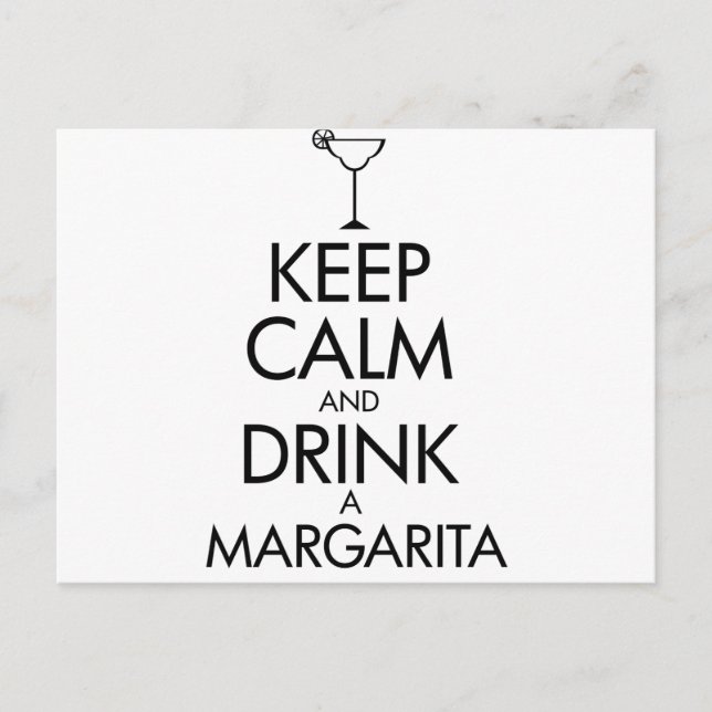 Carte Postale T-shirt Stay Calm Margarita (Devant)