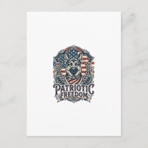 Carte Postale T-shirt vectoriel graphique patriotique Berger All