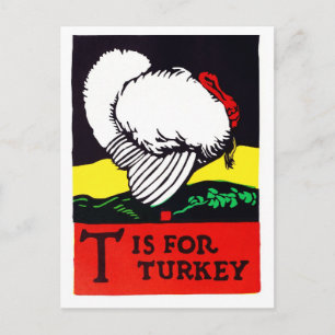 Carte Postale T-shirt vintage de Thanksgiving T est pour Dindon