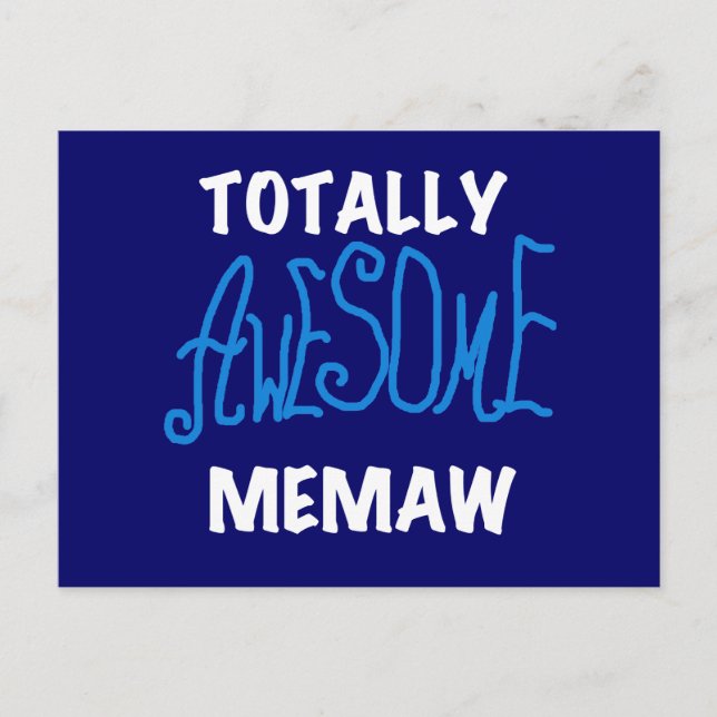 Carte Postale T-shirts bleus Memaw absolument géniaux (Devant)
