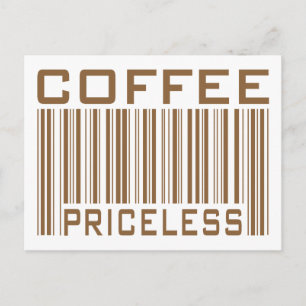 Carte Postale T-shirts cadeaux code-barres café sans prix
