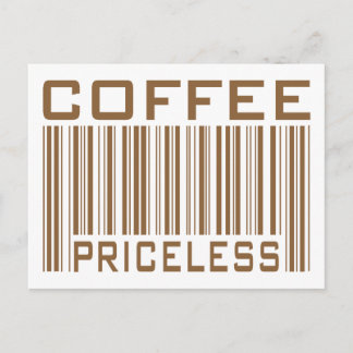 Carte Postale T-shirts cadeaux code-barres café sans prix