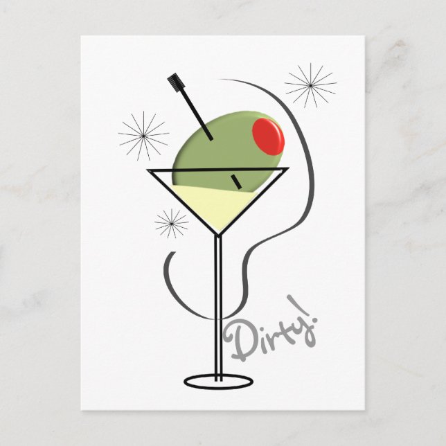 Carte Postale T-Shirts & Cadeaux Dirty Martini (Devant)