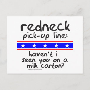 CARTE POSTALE T-SHIRTS DE LIGNE DE LAIT DE CARTON REDNECK