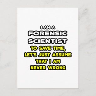 Carte Postale T-shirts de scientifique judiciaire amusant