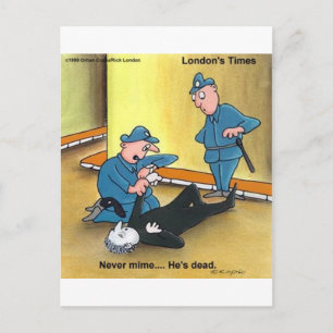 Carte Postale T-shirts drôles de Mime mort, Mugs, Cartes, Cadeau