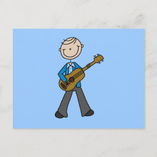 Carte Postale T-shirts et cadeaux avec personnage masculin en bâ