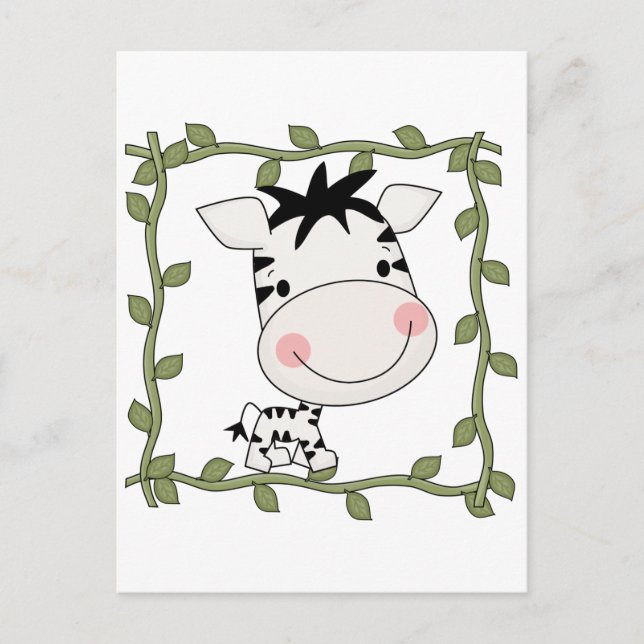 Carte Postale T-shirts et cadeaux Baby Zebra (Devant)