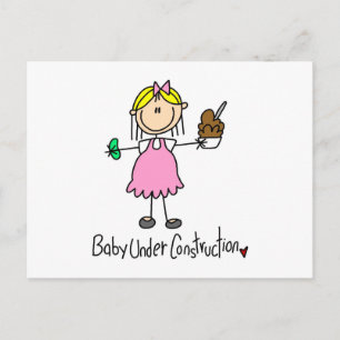 Carte Postale T-shirts et cadeaux Bébé en construction