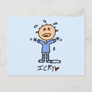 Carte Postale T-shirts et Cadeaux Bébé Garçon Je Pleure