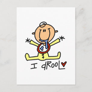 Carte Postale T-shirts et cadeaux Bébé je bave
