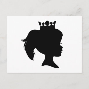 Carte Postale T-shirts et cadeaux Black Silhouette Princess
