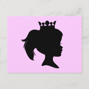 Carte Postale T-shirts et cadeaux Black Silhouette Princess