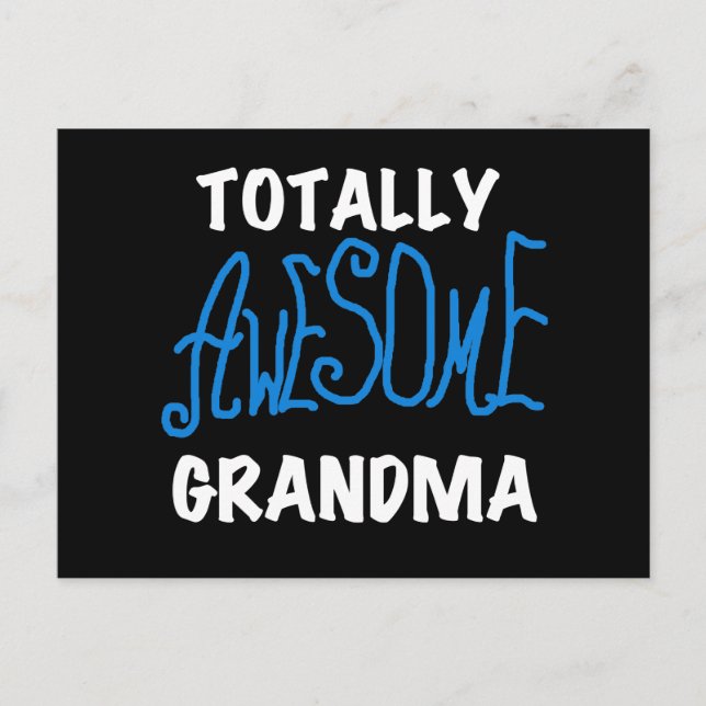 Carte Postale T-shirts et cadeaux bleu grand-mère absolument gén (Devant)