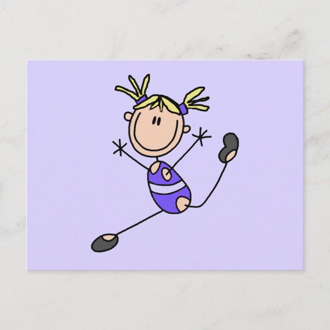 Carte Postale T-shirts et cadeaux Blond Girl Gymnast (Devant)