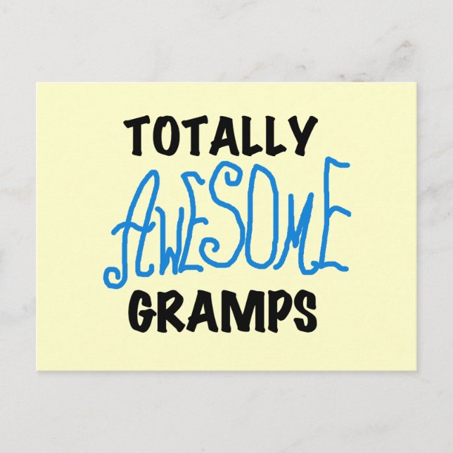 Carte Postale T-shirts et cadeaux Blue Totally Awesome Gramps (Devant)