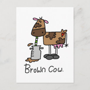 Carte Postale T-shirts et Cadeaux Brown Cow