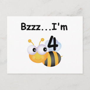 Carte Postale T-shirts et cadeaux Buzz Bumblebee 4e anniversaire