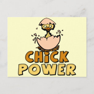 Carte Postale T-shirts et cadeaux Chick Power pour elle