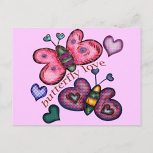 Carte Postale T-shirts et cadeaux d'amour papillon pour elle