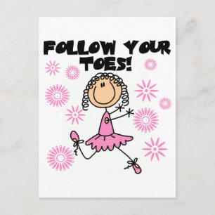 Carte Postale T-shirts et Cadeaux de Ballerine Suivez Vos Orteil